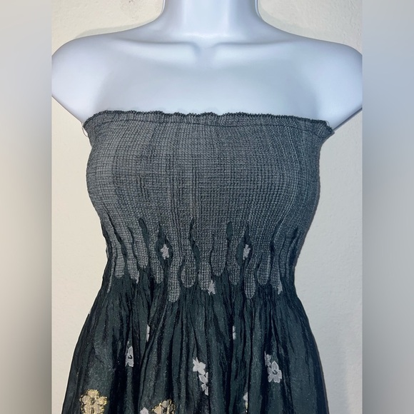 Floral Strapless Dress anthropology - Picture 3 of 5